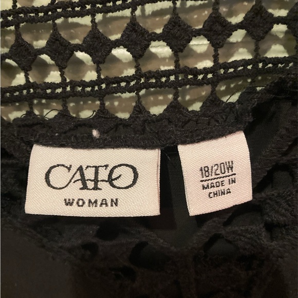 Cato sheer top in black size 18/20 - Picture 5 of 7